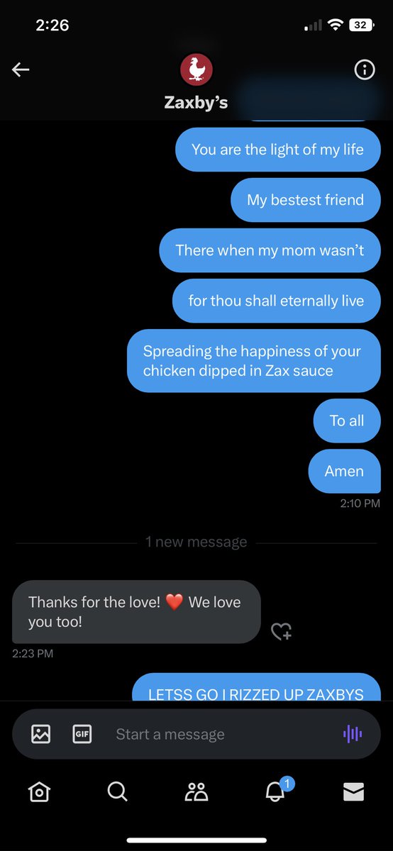 ltnswashing's tweet image. I’ve won life @Zaxbys