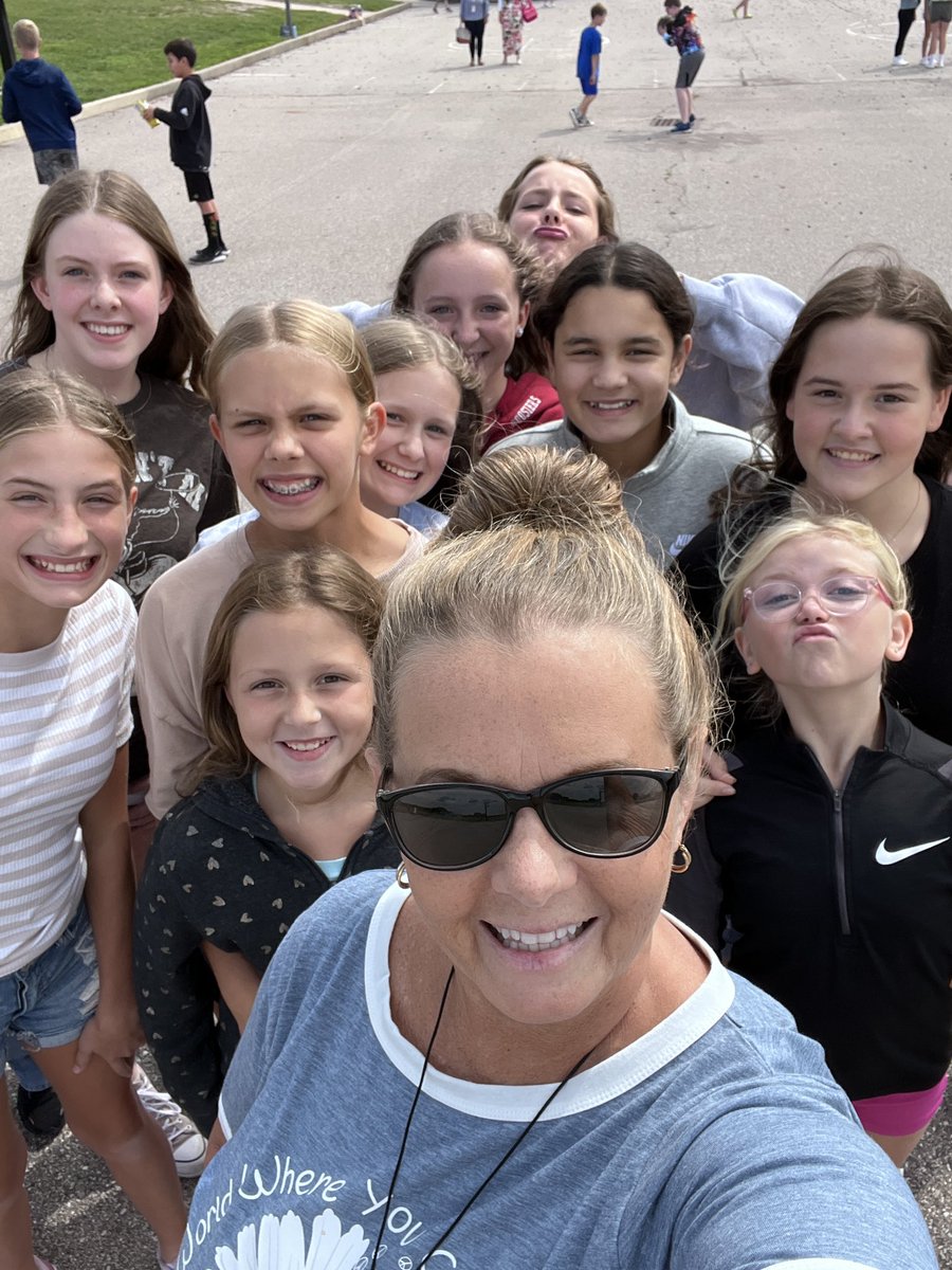 Shadows and sixth graders. ❤️🥰 What a great day.