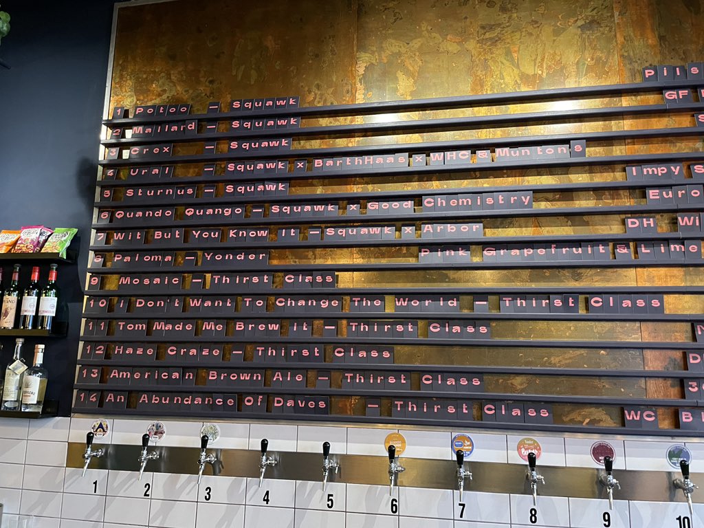 Top beer lineup at @pelicannq tonight 👌