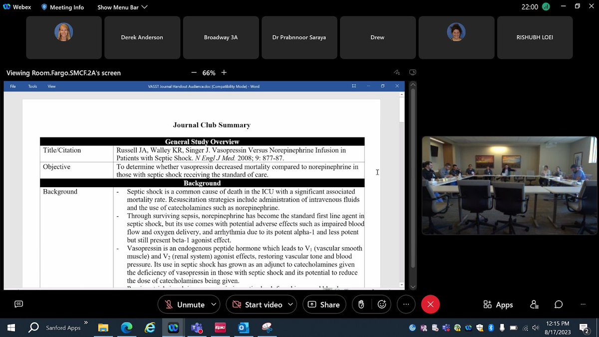 Check out our awesome Critical Care PGY-2 resident Cameron Sofia giving an example Journal Club to our Internal Medicine Residents during noon conference!

Our PGY-2 participates in monthly journal club with the Internal Medicine Residents on their MICU rotation.