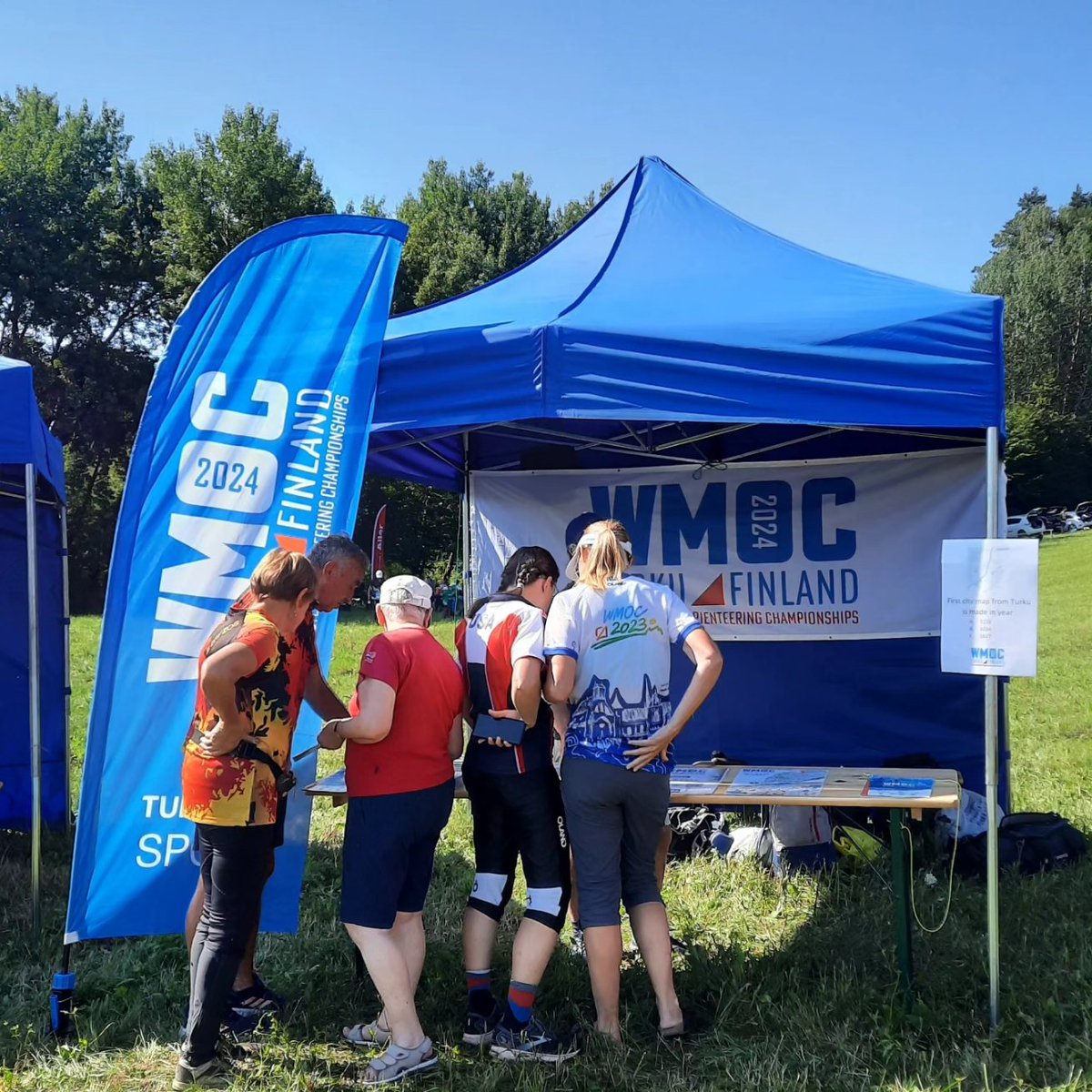 Wmoc2024's tweet photo. Our stand had many interested orienteers visiting to learn about next year's event. We are hoping to see you all in Turku!

#suunnistus #orienteering #wmoc2024 @wmoc2023 @PaimionRasti @TuSTurku @MSParma https://t.co/ByXko722sY