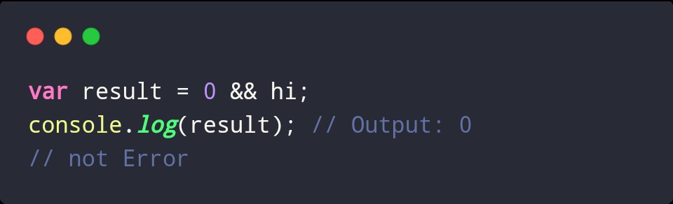 ashsajal1's tweet image. 🔍 Dive into JavaScript's logical operators! 🧐 Ever seen '0' shine in a surprising role? ⚡️ Witness the magic of '0 && hi' where '0' holds its ground as the final result. 🎩✨ Uncover the nuances of falsy values in the world of coding! 💡🕵️♂️ #JavaScript #CodingMagic