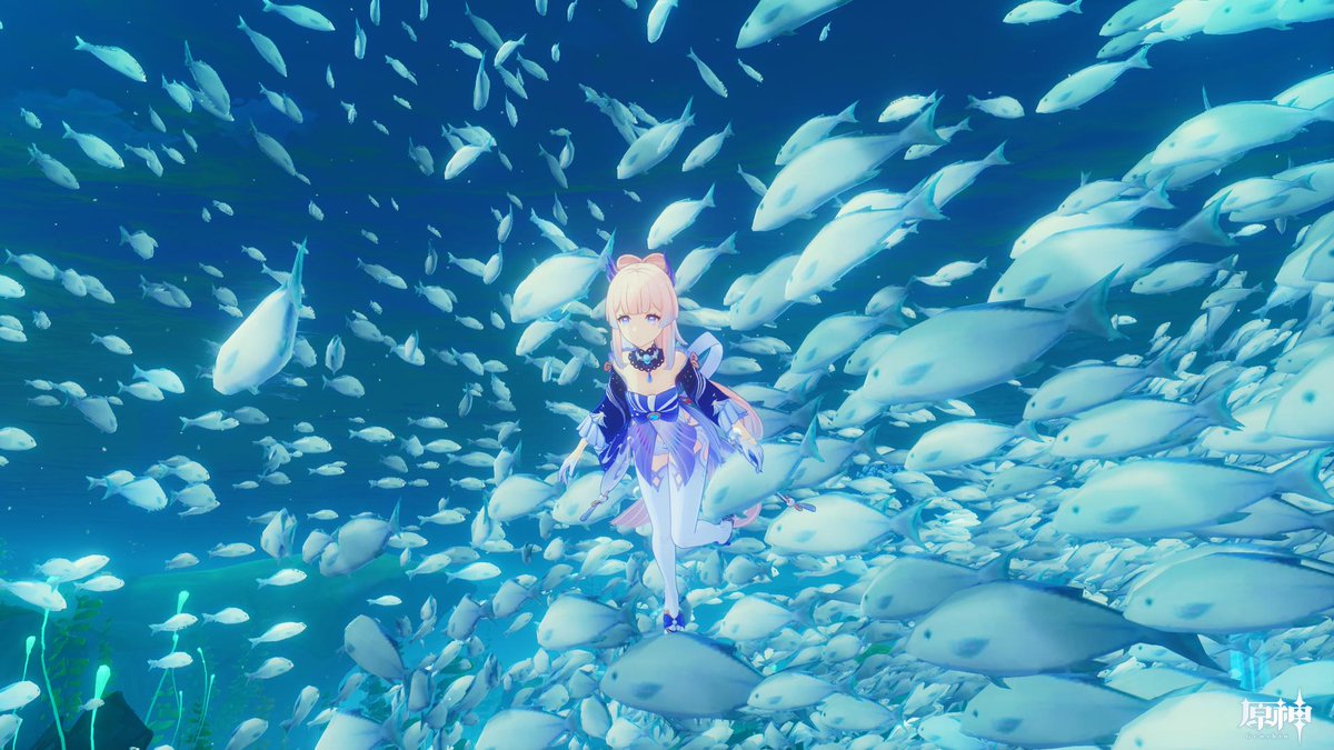 心海「心海+水中=最高#PS5Share, #原神 」|まお🐺5/5コミティア【さ39a】のイラスト