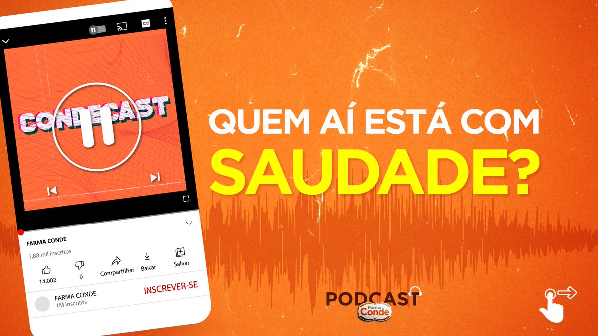 Farma_Conde's tweet photo. Pausas são necessárias! ⏸

Nosso podcast está passando por mudanças, por isso, precisamos dar uma pausa. Prometemos voltar com muitas novidades e um visual incrível! 📷

Você pode relembrar seus episódios aqui 

➡ https://t.co/0nyagIjwcw

#FarmaConde #SaúdeParaTodos https://t.co/R3KcNnvubc