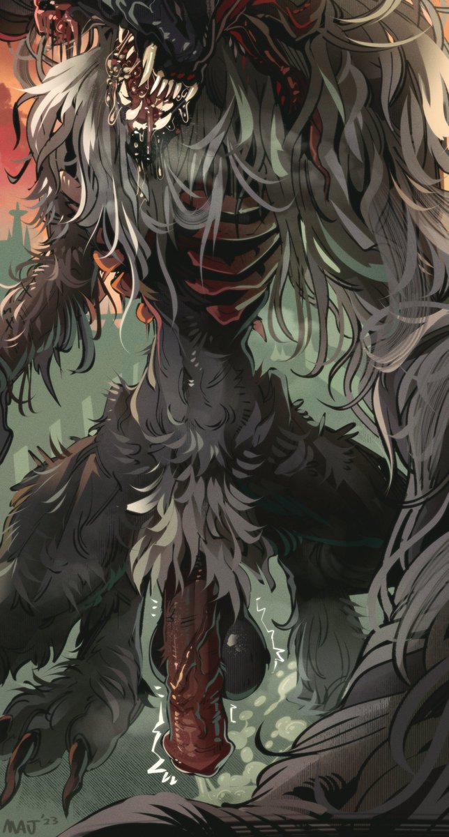 maj_mango's tweet photo. "You, Hunter. There's talk of a terrible beast holed up on the Great Bridge. If you value your life, stay away."  🐦‍⬛🖤 https://t.co/UUmAJQGxsa