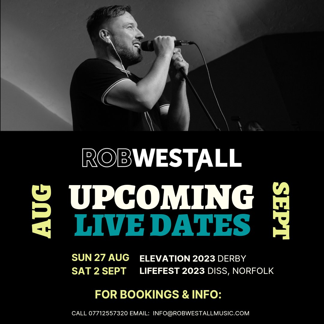robwestallmusic's tweet photo. Excited to finally announce these 2 festivals in Derby in partnership with @MinistryofMusic &amp; @RCCGSolidRockDerby for Elevation 2023 &amp; with @DissBaptist  for Lifefest2023! https://t.co/G4fJDtiU5g
