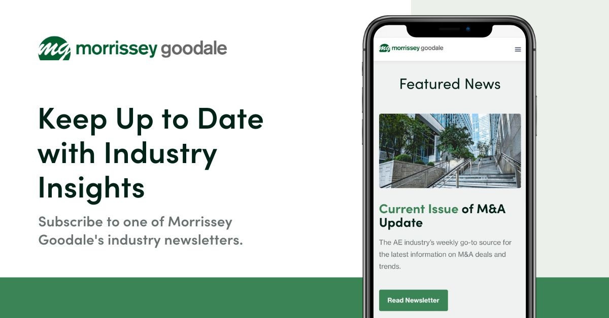📢 Stay informed with the latest updates on the AE industry! Access a wealth of knowledge from #AE experts by subscribing to Morrissey Goodale's subscription options. Check it out: bit.ly/3ry170c