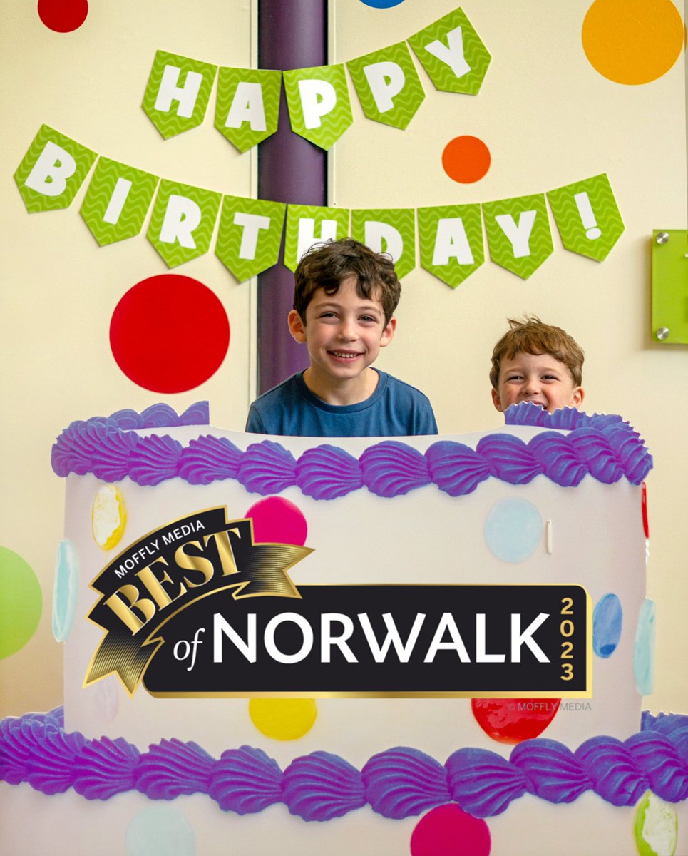 Time to Celebrate 🎉Thanks to YOU, we've been voted BEST Children's Parties in #NorwalkCT through Moffly Media's Best of the Gold Coast 2023! We're grateful for the support and to everyone who took the time to vote. Now come on in and party with us! #BestoftheGoldCoast