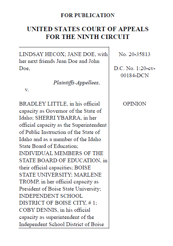 ErinInTheMorn's tweet photo. Trans people just keep winning!

The 9th CIrcuit Court of Appeals has ruled that transgender athletes have likely a constitutional right to compete, and that discrimination against them is likely a form of sex discrimination.

This will have big effects in Idaho and Montana! https://t.co/IXYuAZhYIN