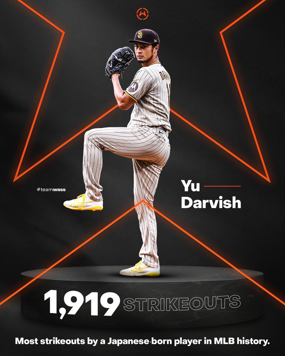 WassBaseball's tweet image. 𝟏,𝟗𝟏𝟗 💥

Congratulations to @faridyu on  setting the all-time MLB record for most strikeouts by a Japanese-born pitcher!

#TeamWass