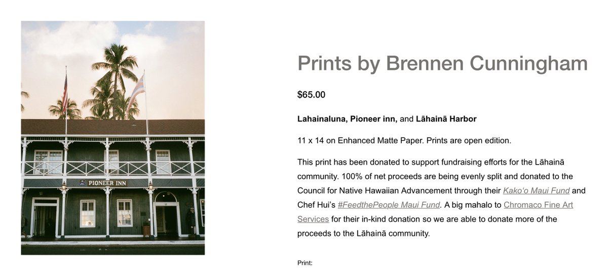 Kaiao Space launched a print fundraiser featuring a collective of photographers / artists from Maui, Oʻahu and Hawaiʻi Island. These prints have been donated to support relief efforts for the Maui community. 100% of net proceeds are being donated!
kaiaospace.com