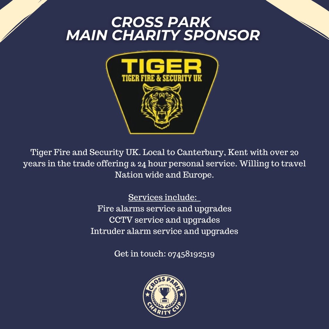 The Cross Park Charity Tournament / Family Fun Day wouldnt be possible without generous sponsors to help cover the costs. 

Today we look at one of the main sponsors of the event <a href="/Christo86682614/">Chris tiger</a> 

A massive thank you from myself and the charities who we are raising money for.