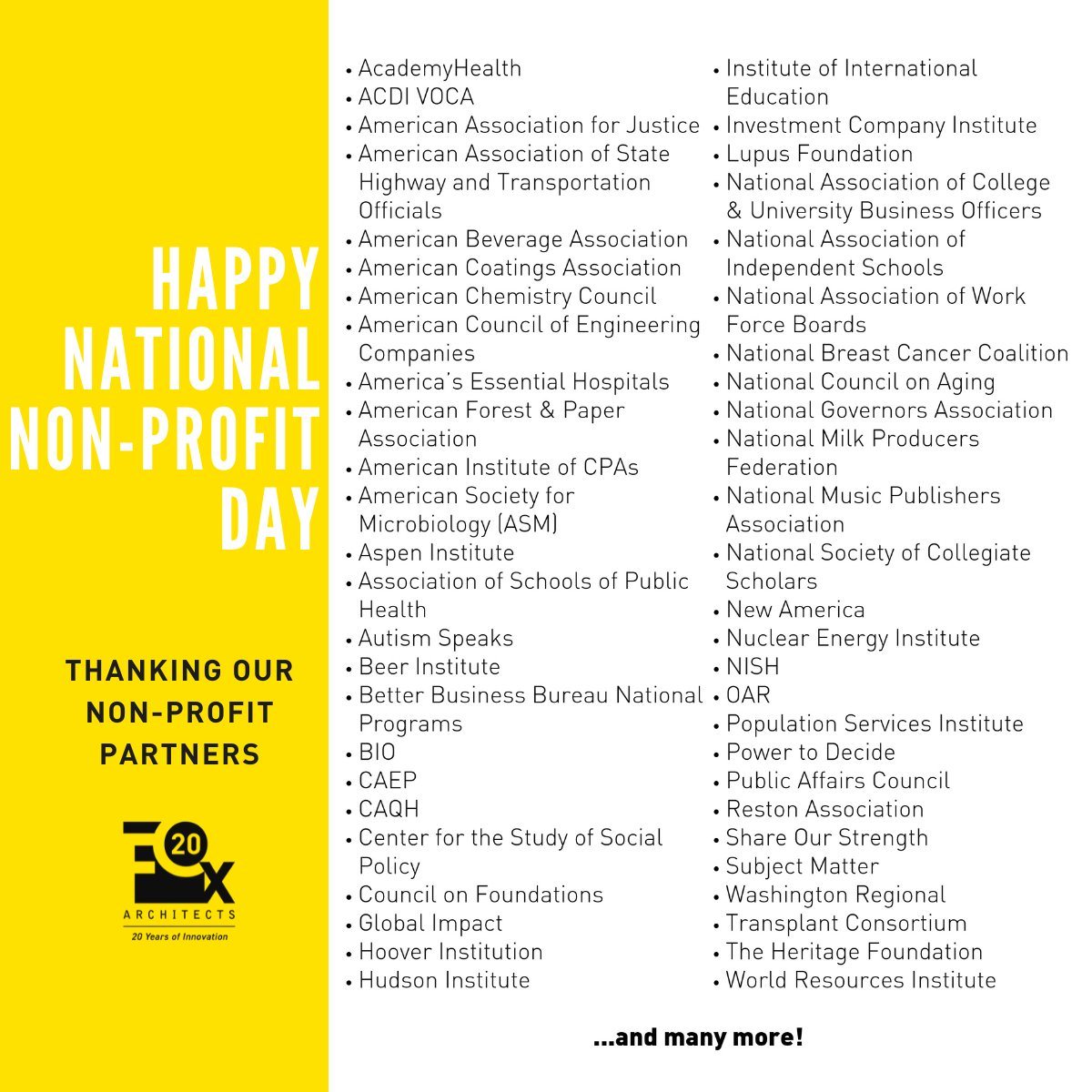 FOXArchitects's tweet image. 🌟It’s National Non-Profit Day! Today we celebrate all the amazing work that non-profit organizations do for our world!  #nonprofit #workforgood #designforgood