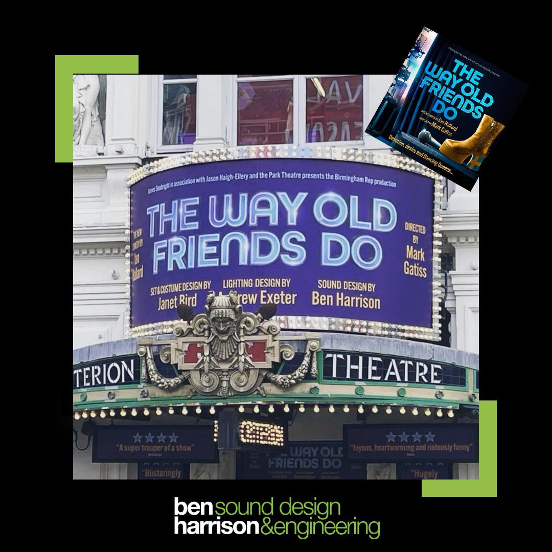 6 months ago today @WayOldFriendsDo had it’s first preview at @BirminghamRep . Tonight it has it’s first performance at the Criterion Theatre. 
It’s been great working with @IanHallard, @AndrewExeter, Janet Bird and Mark Gatiss again. 

Have a great show everyone! 

#BHPS2023