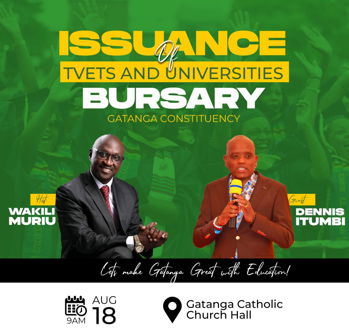 Dennis_Itumbi02's tweet photo. #GOKInteracts
I will join Gatanga MP @WakiliMuriu as he puts to action the phrase Education is an equalizer.
Interesting action based approach. Details on Friday morning during the event.
Asante for the Invite Gatanga.
Let's meet Tomorrow.......
#SystemYaFacts https://t.co/NjHOkQWPLI