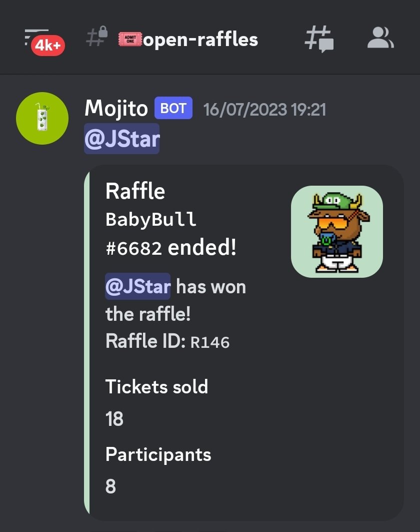 BabyBulls_'s tweet photo. Since early July our holders have won 9 NFTs including a @BrozoNFT & an @worldofumans
In our #openraffle channel in our discord. Better still every ticket has been bought with $BB points which they have accumulated through our engage to earn initiative.
I think that's called utility? right?
#build #ship #ignorenoise
