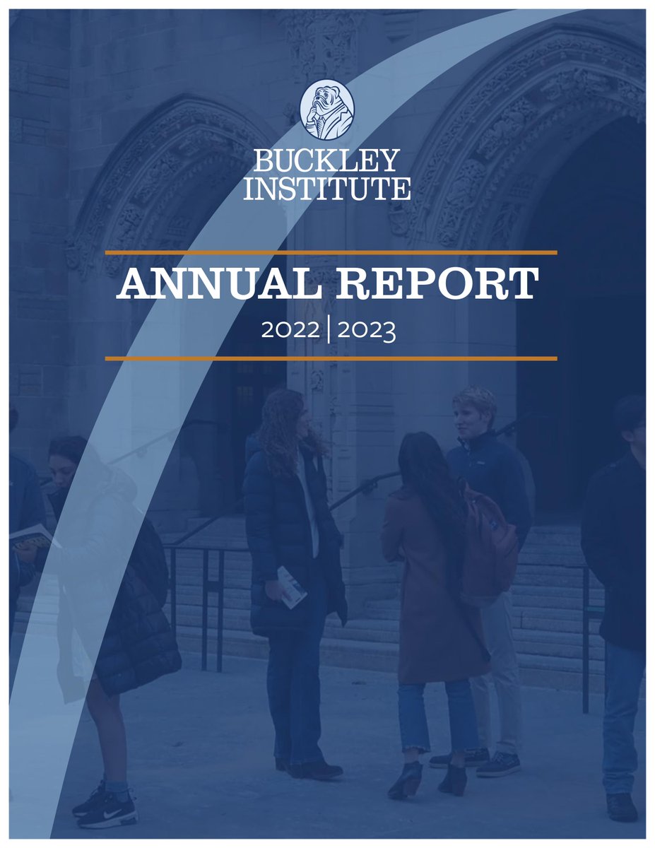 BuckleyInst's tweet photo. The last academic year was a banner year for free speech at Yale.

A record 623 Yale students became Buckley Fellows, representing 9% of Yale's undergraduates.

We hosted 69 events for 2,322 attendees, totaling 157 hours of programming total.

Learn more: https://t.co/aTEKuwgFex https://t.co/9PstTO1d4W