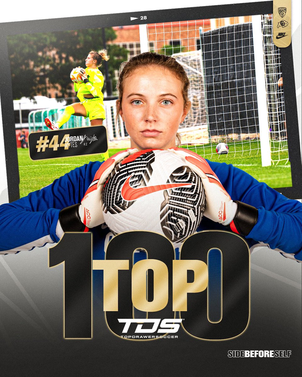 👀 <a href="/jordan_nytes/">jordan nytes</a> coming in at No. 44 on <a href="/TopDrawerSoccer/">TopDrawerSoccer</a> preseason Top 100!

#SideBeforeSelf // #GoBuffs