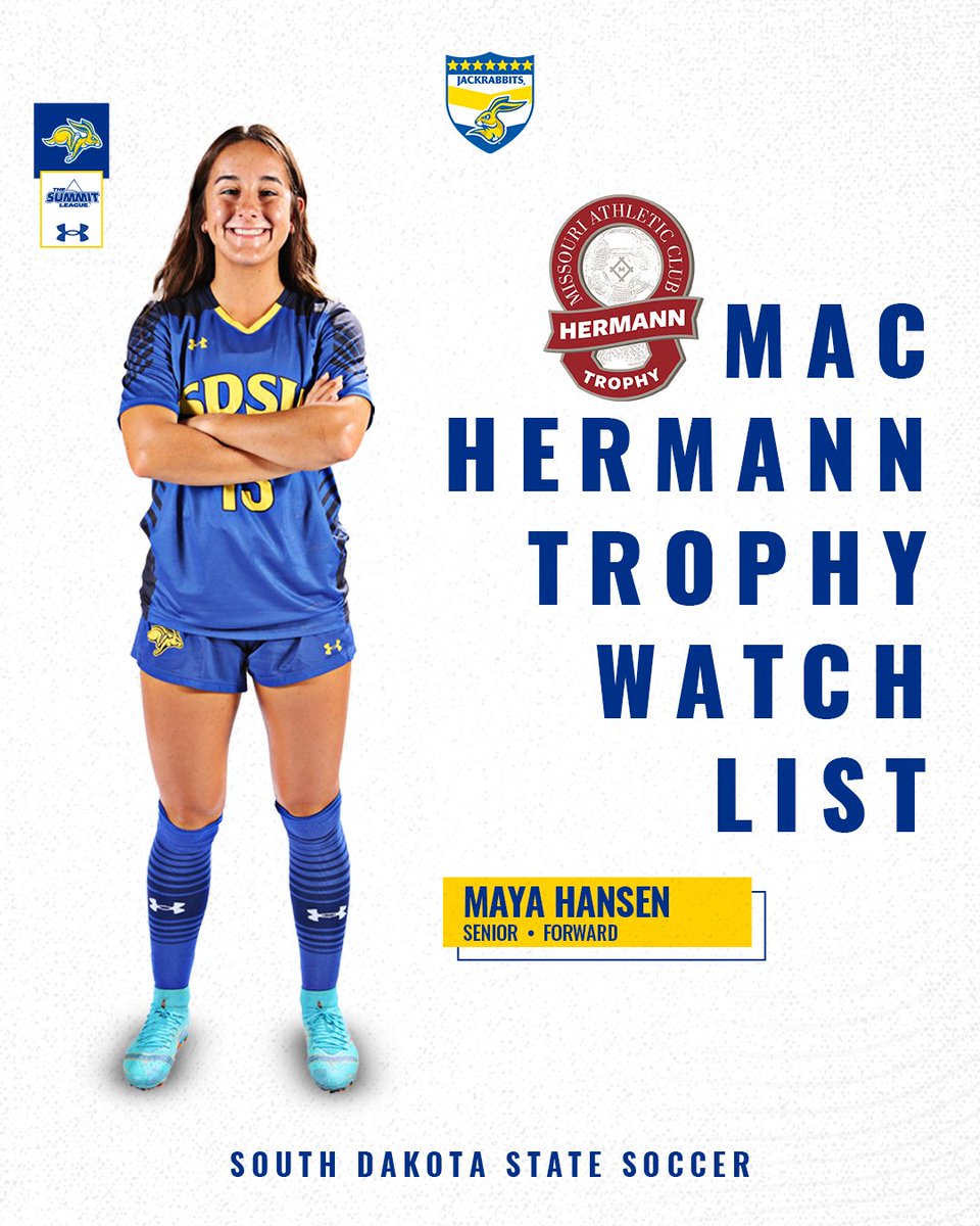 Some BIG news on game day!

<a href="/Maya_H5/">maya hansen</a> was selected to the <a href="/HermannTrophy/">MAC Hermann Trophy</a> Watch List, the award that recognizes the National Player of the Year 👀

Story: gojacks.com/news/2023/8/17…