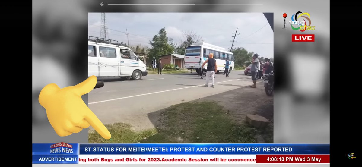 pbkhuptong's tweet image. For the benefit of doubt, let me outline the actual events of May 3, 2023. Here's what unfolded:
1. As a peaceful protest organized by ATSUM was in progress, a counter-demonstration by Meitei Leepun ensued, leading to a clash of perspectives. (Pic: Impact news, Imphal)