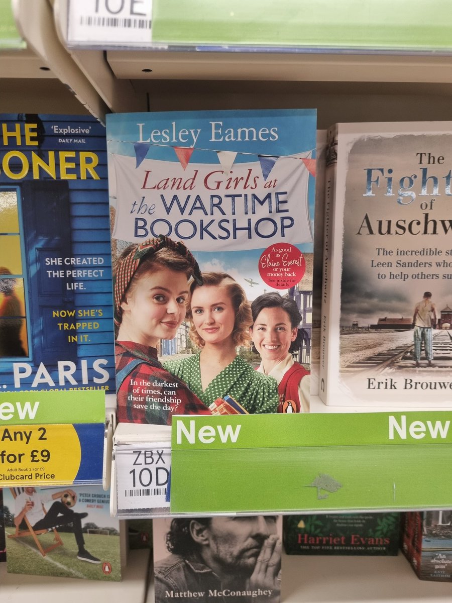 Grabbed this #shelfie of @LesleyEames's latest paperback release in my local Tesco - LAND GIRLS AT THE WARTIME BOOKSHOP is available now! 🔎📚😍