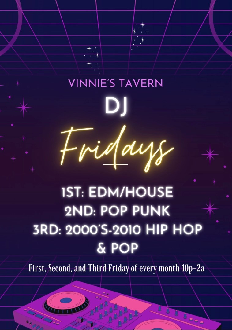 Get your groove-on, Fridays @ Vinnie's