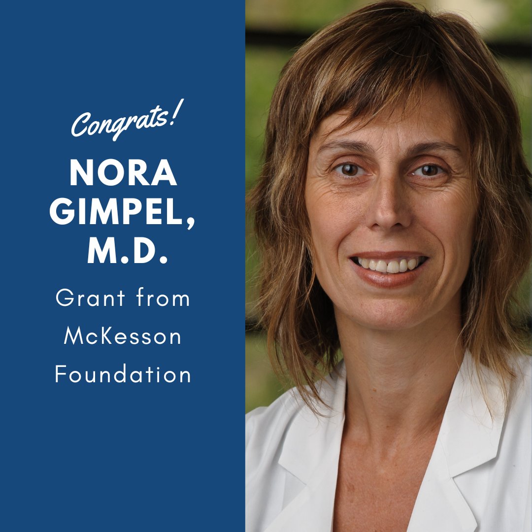 Dr. Nora Gimpel, Professor and Vice Chair of Community Health, has received a 3-year grant from the McKesson Foundation to expand the Community Health student programs including the Student Run Free Clinics. Congratulations Dr. Gimpel!

#communityhealth #communitymedicine