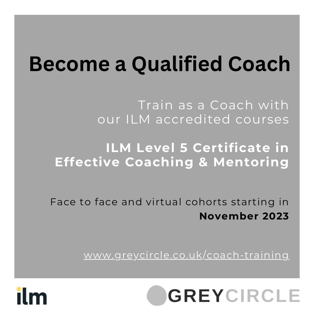 Excited to announce the launch of our new Qualification Centre at @greycircle__ . We will be delivering the ILM Level 5 Certificate and Diploma in Effective Coaching and Mentoring. 

#coaching
#coachtraining
#professionaldevelopment
#leadershipdevelopment
#executivecoaching