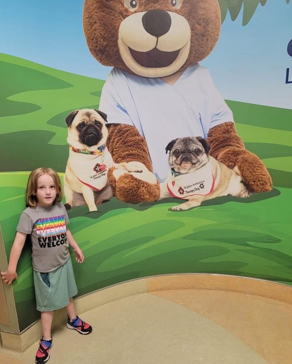 Met my youngest new friend at @RMHCSWO , 8 weeks old! Did I tell you I have the BESTEST job? - Zombie Pug 💚 #pug #therapydog #ronaldmcdonaldhouse #ldnont @LdnTherapyDogs @ON_TherapyDogs