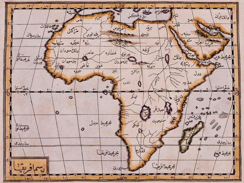 vintagemapstore's tweet image. Ottoman map of Africa in the 1600's.