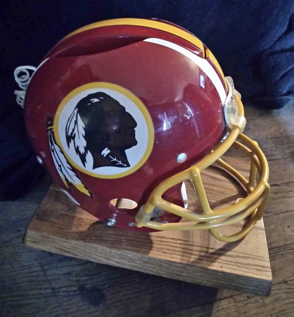 HelmetArch's tweet image. Riddell Washington Redskins Football Helmet Phone. @UniWatch @CommandersUnis @Commanders @commandersCR @WTHelmets