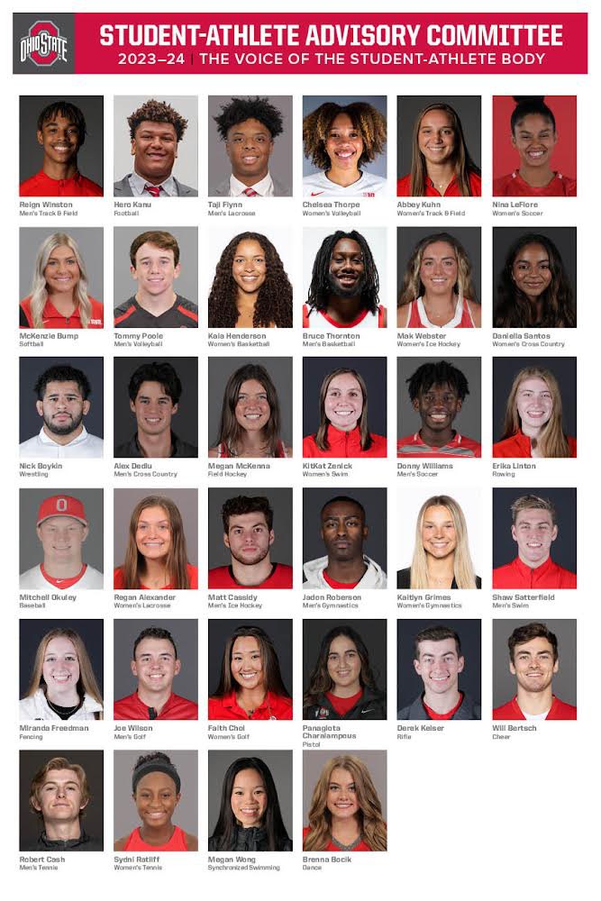 Congratulations to the Buckeye Student-Athletes identified as representatives of excellence for the 2023-2024 Student-Athlete Advisory Committee 👏👏👏

🗣️THE Voice of the Student-Athlete Body ❤️🌰 #GoBuckeyes
