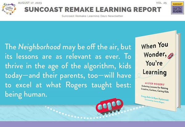 Suncoast Remake Learning Days Vol. 25 just launched. Click the link for details about the When You Wonder Book Circle Project, a conversation with <a href="/RyanRydzewski/">Ryan Rydzewski</a>, and the SRLD Holiday Kick-Off Party! 

🛑 gradelevelreadingsuncoast.net/wp-content/upl…

#WhenYouWonder
#SuncoastRemakeDays
<a href="/duda_beth/">Beth Duda</a>