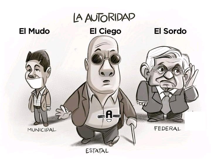 AlyxLopezxyz's tweet photo. Amlo, Enrique Alfaro y el X una imagen brutal que retrata la triste realidad del peor gobierno Federal, el Estatal y el Municipal, tan lamentable por lo ocurrido en Lagos de Moreno gobiernos ciegos, sordos, mudos e ineptos con un rotundo #NoOigo No Veo, No hablo así la autoridad https://t.co/mzK6z5FHb3