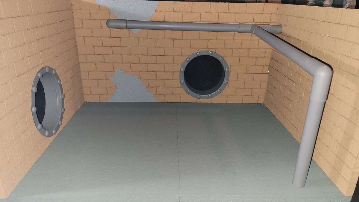 johnathancraig's tweet image. Gonna save you guys some money. I built mine for around $80
Foam and sewer portals: $40
Furniture: Hobby Lobby $30
Rug: $1
Paint: $5