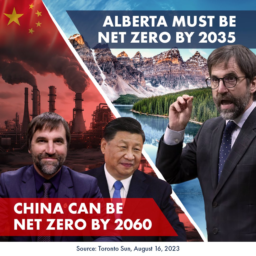 After a recent news report that Minister Steven Guilbeault is a vice-chair of a 🇨🇳 CCP environmental group, I am concerned why the Minister wants to force Alberta to 2035, but it is okay with China getting there by 2060... #cdnpoli #abpoli