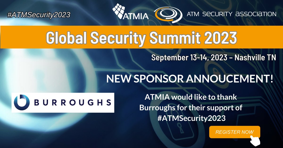 ATMSecurity_ASA's tweet photo. #atmsecurity2023 Sponsor Announcement! https://t.co/nlCPFlNAlV https://t.co/FTjr2H4tb2