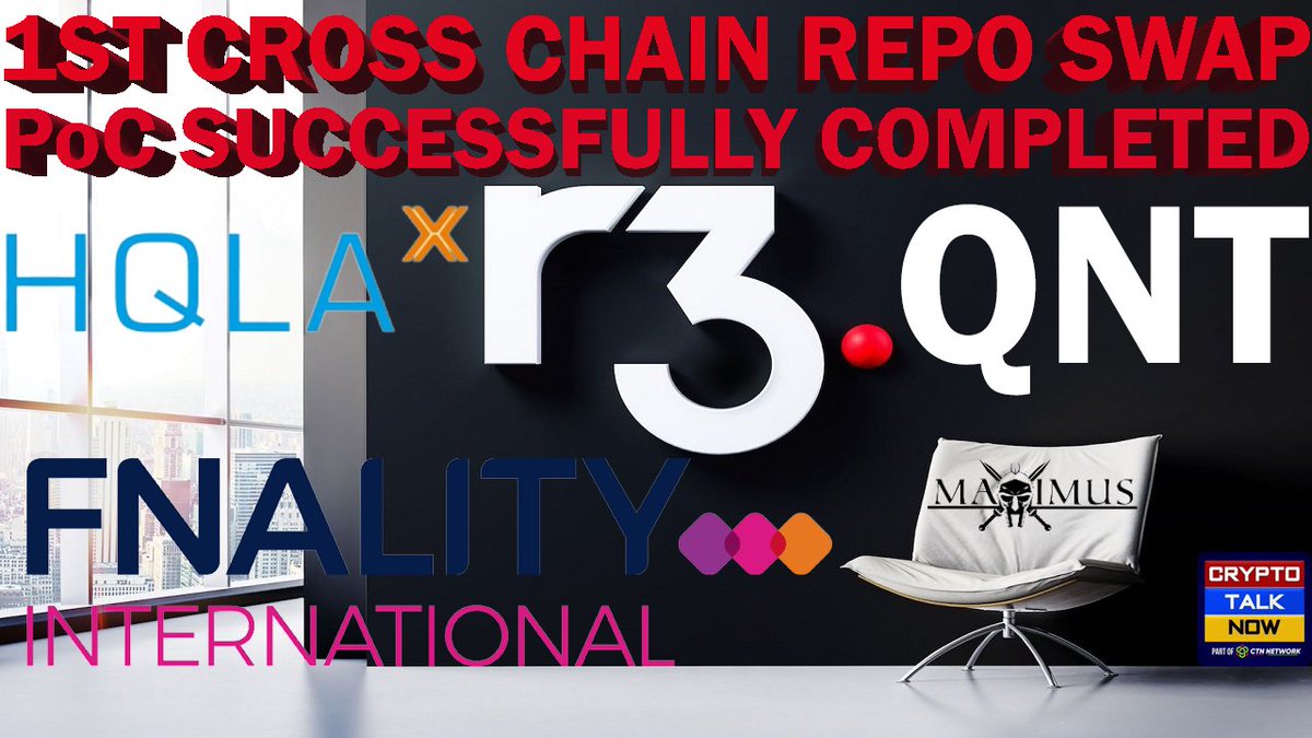 💥🔥QUANT QNT - FNALITY &amp; HQLAx DEMONSTRATE 1ST CROSS CHAIN REPO SWAP PILOT #QNT #ISOTC307 $QNT

*A special shoutout with thanks to <a href="/QUANT_PAPA_/">QUANT PAPA</a> for his research*

youtube.com/watch?v=fM1Zdp…
