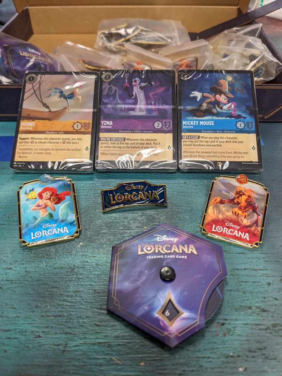 Our LGS is ready for Release Weekend! We know that we are very fortunate to have a store with this much product, but we hope you get a chance to  use some ink and play some of your favorite characters too! 

#Disney #Lorcana #TCG #TheFirstChapter #ReleaseWeekend