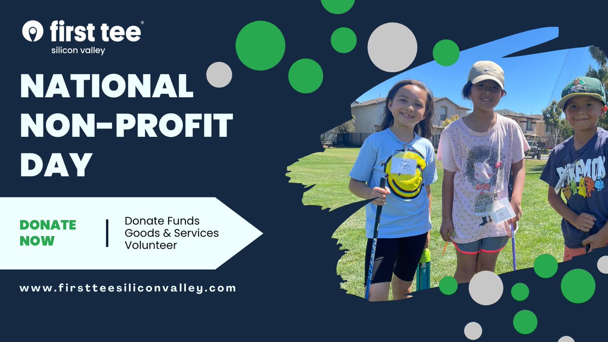 FirstTeeSV's tweet image. To Donate, visit firstteesiliconvalley.org/ways-to-give/
To Volunteer/Give your time, visit firstteesiliconvalley.org/about/voluntee…
#nationalnonprofitday #youth #youthdevelopment #youthsports #NonprofitDay