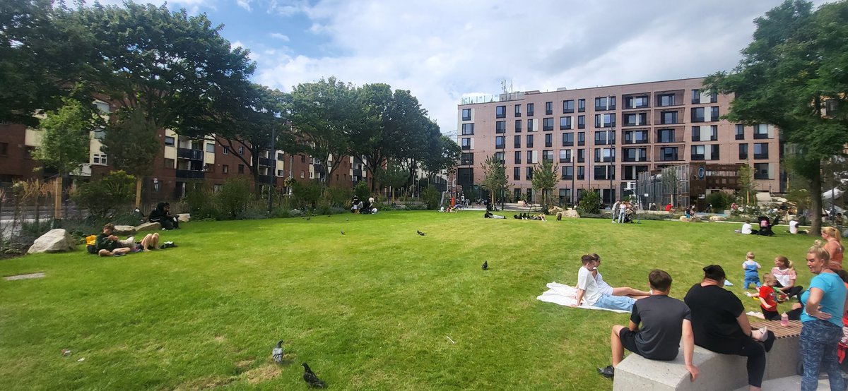 ocallaghanphil's tweet photo. Just absolutely fabulous to see so many people enjoying #diamondpark today. Fantastic transformation of this area by @DubCityCouncil Investment in green spaces, is an investment in people, community and city. @DCCnorthcity https://t.co/J0K0yX2dUo