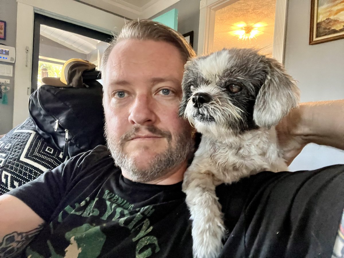 TheCrop19's tweet photo. True love in my brain and my soul exhibits itself in my chest, like warm glowing embers. My Shih Tzu Molly is 18 years old today!!! My love for Molly engulfs my heart like a warm crackling embrace. ❤️‍🔥❤️‍🔥❤️‍🔥HAPPY 18th BIRTHDAY MOLLY - long may you run my darling. @JaeBae43 https://t.co/I0yaaiPHeI