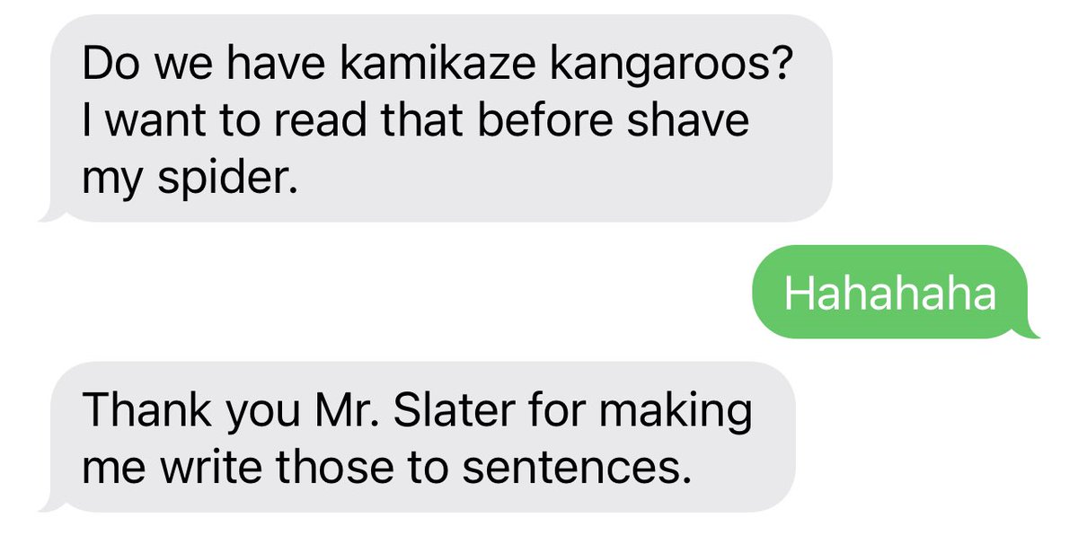 Our conversations are just different since we started reading <a href="/TonyJamesSlater/">Tony James Slater</a> 

* two