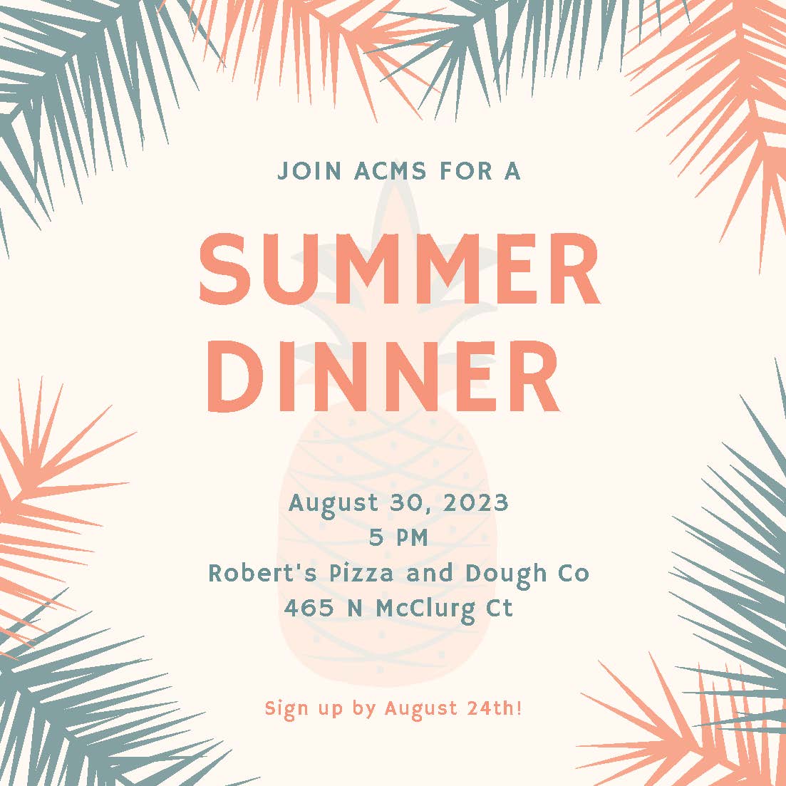 acms_nu's tweet photo. Hi everyone!

Come join ACMS on Wednesday, August 30th at 5pm for a Summer Dinner at Robert's Pizza and Dough Co! The restaurant is a 12min walk from the Chicago campus. Space is limited so reserve your spot using this link: https://t.co/JSbPWjbayZ

Can't wait to see you there! https://t.co/PC3fyMBau5