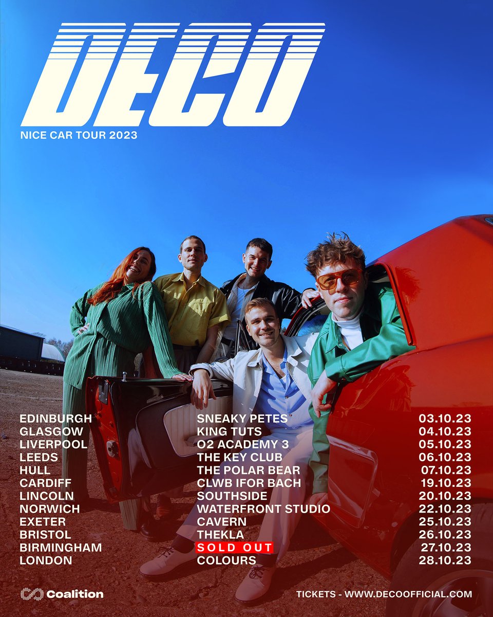 decobanduk's tweet photo. WE'RE GOING ON TOUR! 🤩
Join us around the UK for your fave Deco tunes and only good times!
Birmingham has gone but still a few tix left for other shows -  link in thread below ❤️ https://t.co/iwWjhPviih