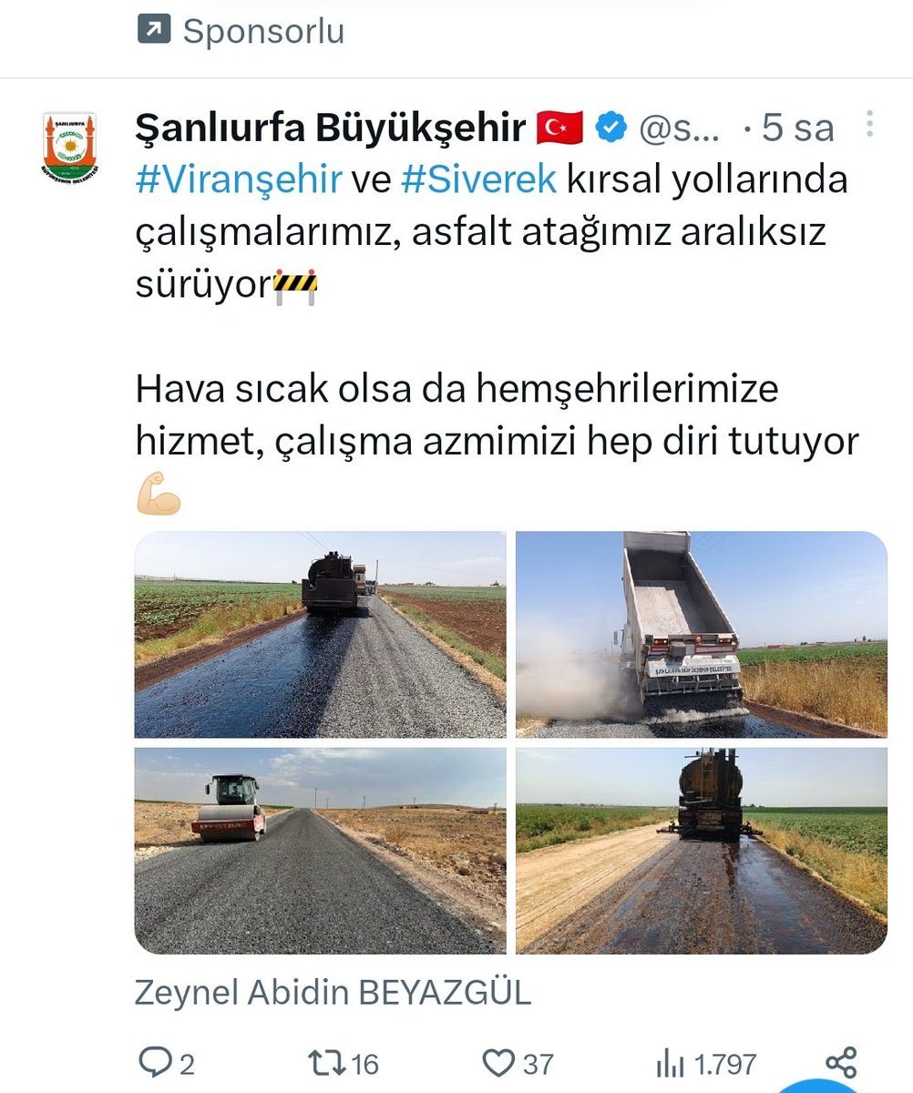 Muhammedag14's tweet photo. @sanliurfabld #km #yol #yapılıyor #Ama #engelli #BİR #çocuk #istiyor #kimse #duymuyor @_Serife_Ardic_ @AileOnuru @AilePlatformuTR @AysGII @EmreEfser https://t.co/H5KE2Gl9bV