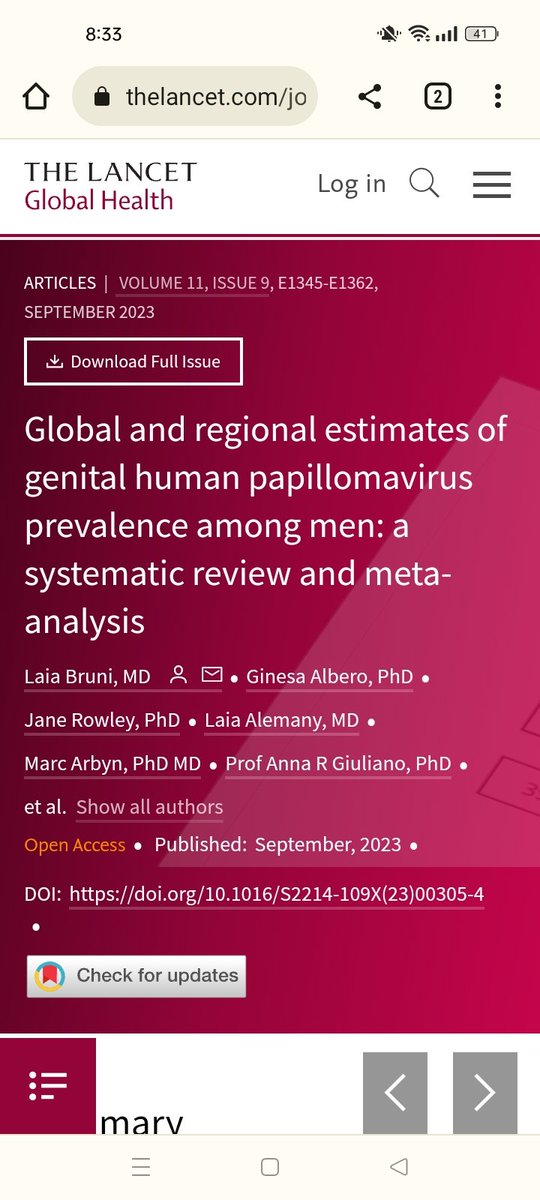 MaireadOConnor8's tweet photo. Almost 1 in 3 men worldwide are infected with at least one genital HPV type & apx one in five men are infected with = HR-HPV types.
An important study giving stats on #hpv infection in male populations #HPVvaccination #HPVcancers
https://t.co/UnjOAMGiiu https://t.co/vZV7Ql63ux
