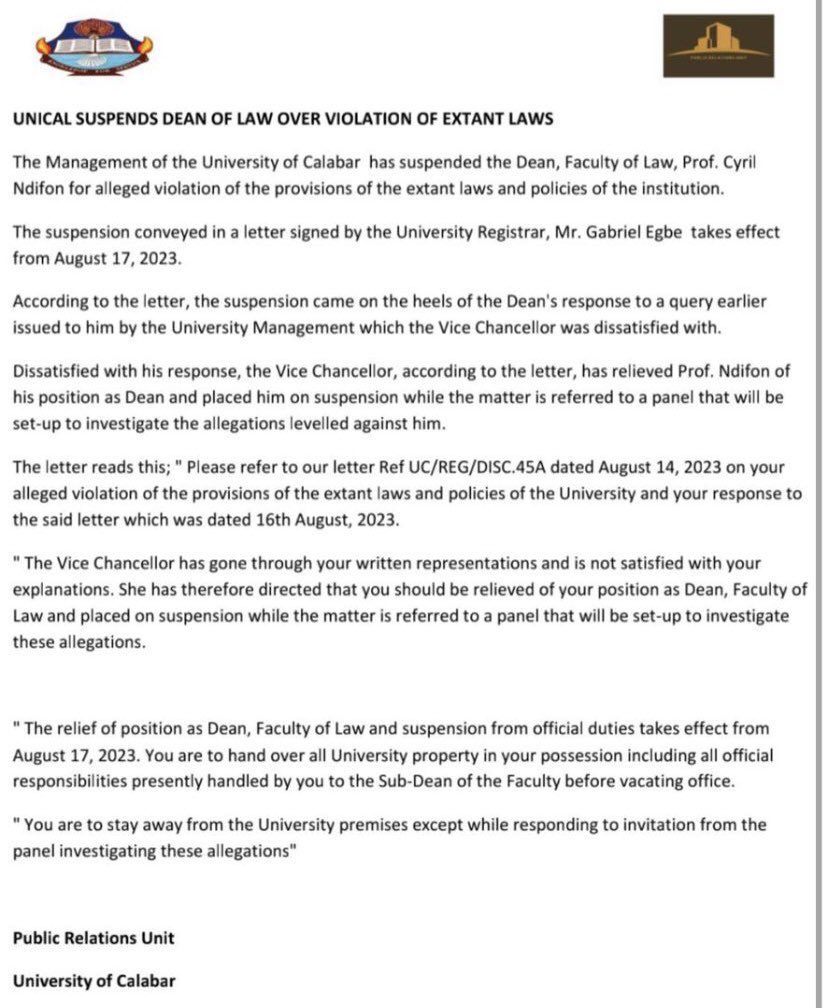 prom_izy's tweet image. Finally a win for us Unical Student.
It took being Brave to come out for this Protest.
So many of our Senior Colleagues where even Angry that we the Jenior ones came out for the Protest.
I pray Justice should be done.
Most importantly may God bless our Faculty President.