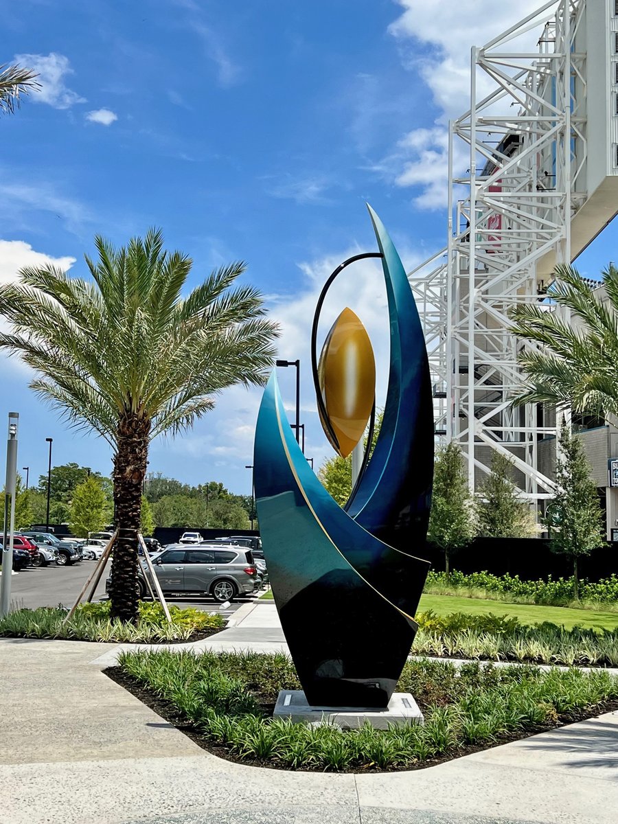 1stDownTown (@1stdowntownjax) on Twitter photo The finished piece β FRONT π BACK! The 16-foot-tall sculpture was designed by local artist Aisling Millar McDonald, fabricated & installed by Main Made Studios & painted by Pizzazz Scenic. Thank you to @MoreArtCulture for this partnership with the <a href="/Jaguars/">Jacksonville Jaguars</a>. #publicart #dtjax The finished piece β FRONT π BACK! The 16-foot-tall sculpture was designed by local artist Aisling Millar McDonald, fabricated & installed by Main Made Studios & painted by Pizzazz Scenic. Thank you to @MoreArtCulture for this partnership with the <a href="/Jaguars/">Jacksonville Jaguars</a>. #publicart #dtjax