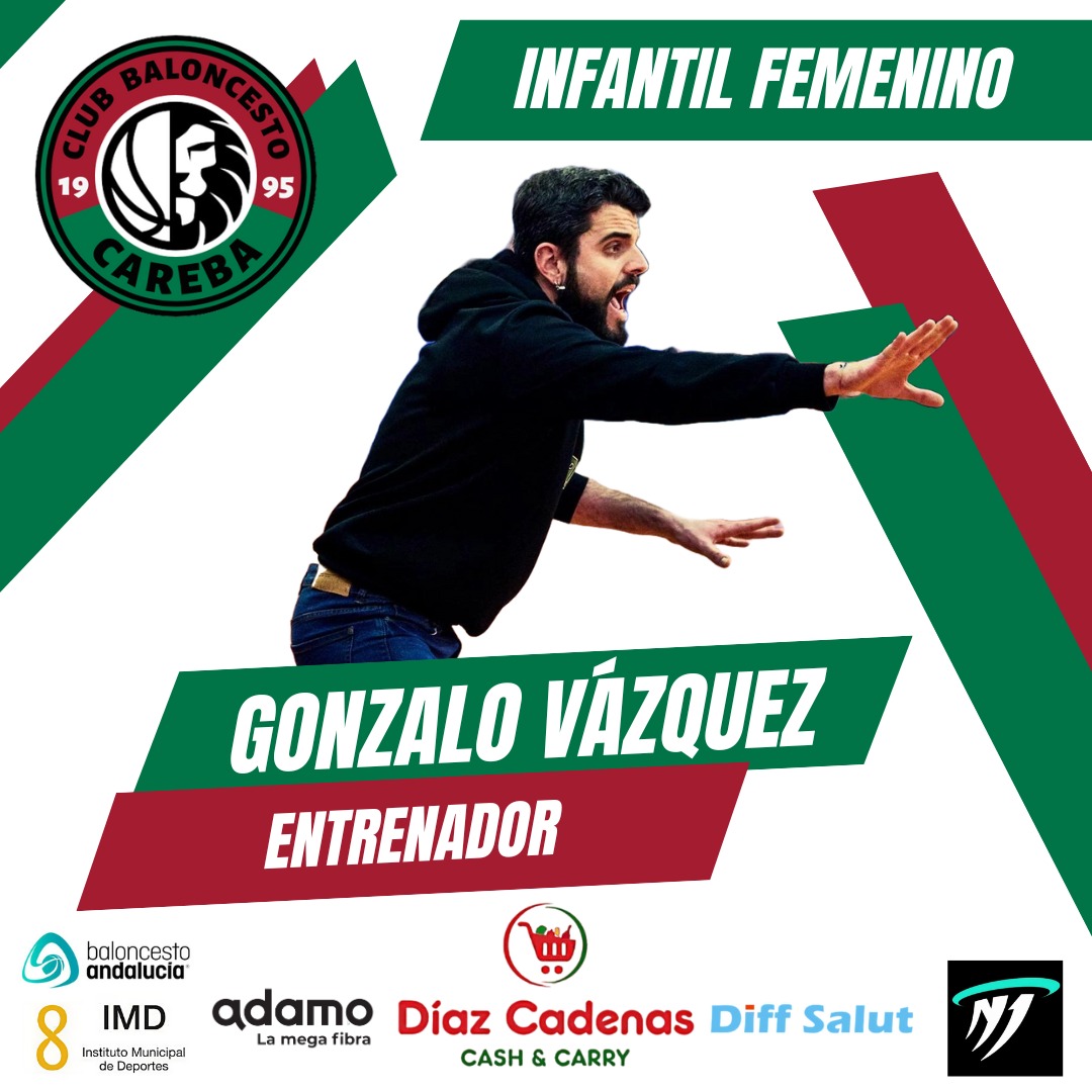 CBCareba's tweet photo. Un joven entrenador, cada día más experimentado, es nuestra apuesta por la categoría Infantil, pero esta temporada con el femenino.
GONZALO VÁZQUEZ dirigirá al INFANTIL FEMENINO.

Contará con el apoyo de CARLOS LÓPEZ como entrenador ayudante https://t.co/q6QG77x0o2